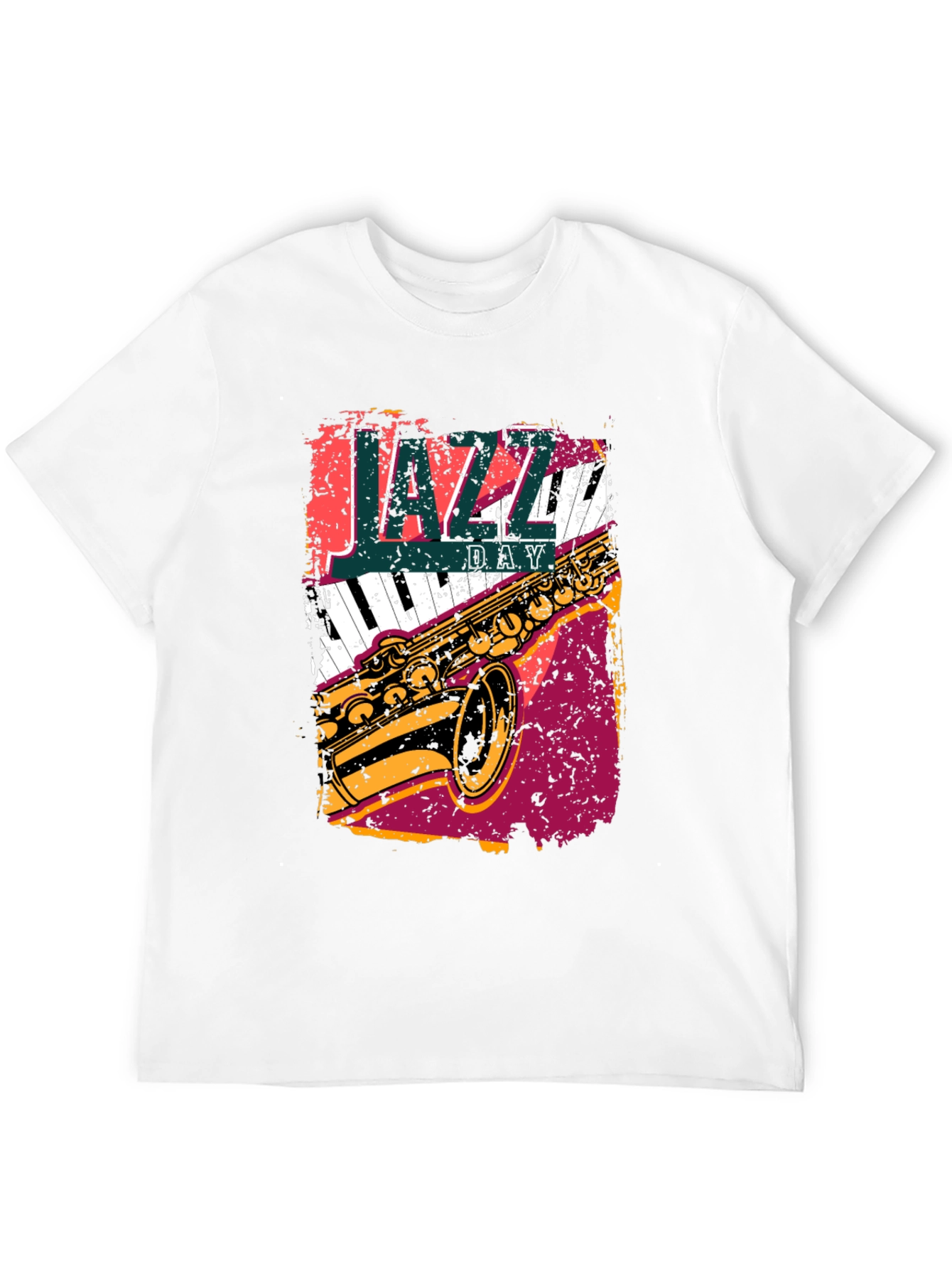 Camiseta Negra Día del Jazz - Diseño Musical Único