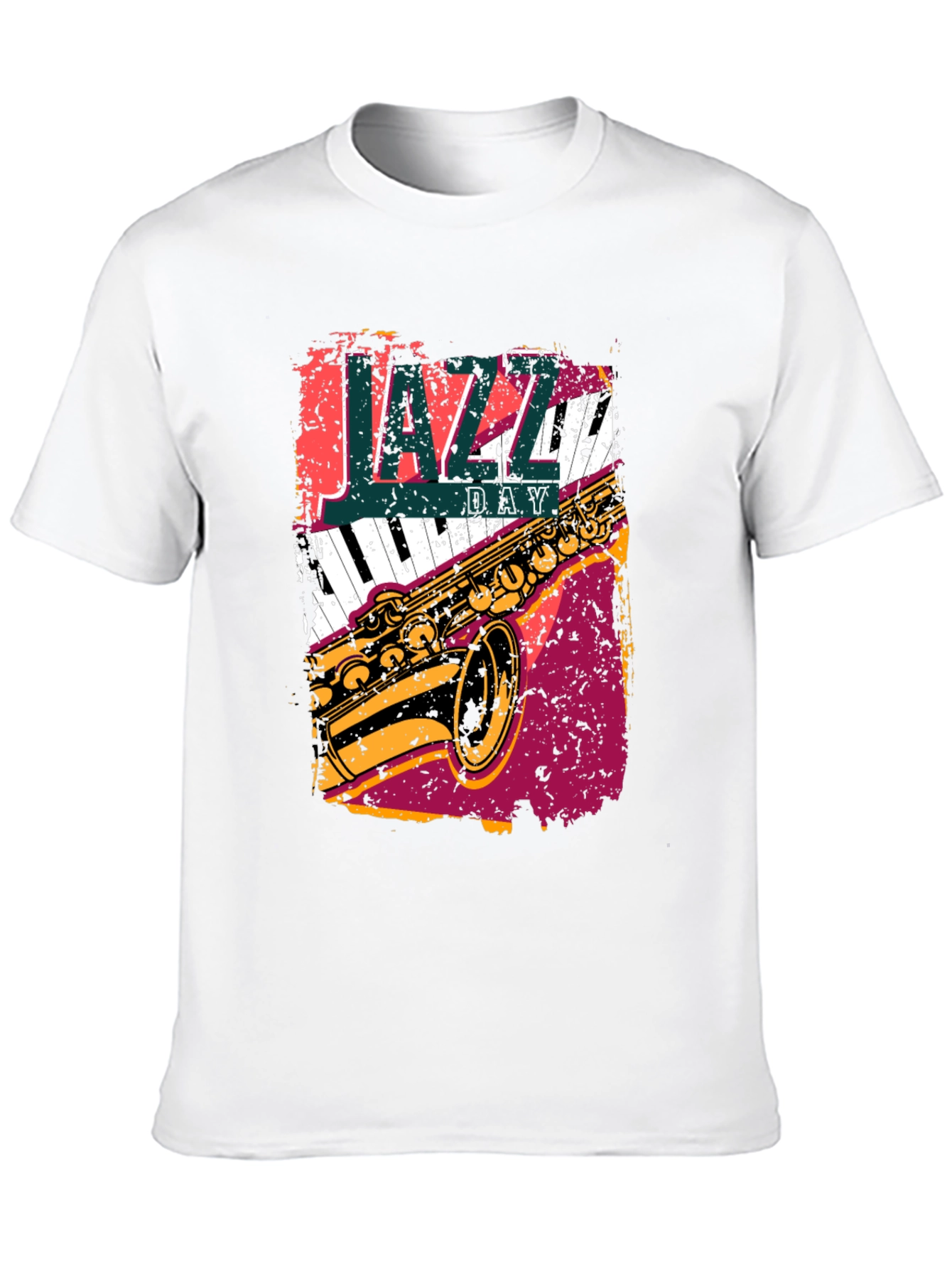 Camiseta Negra Día del Jazz - Diseño Musical Único