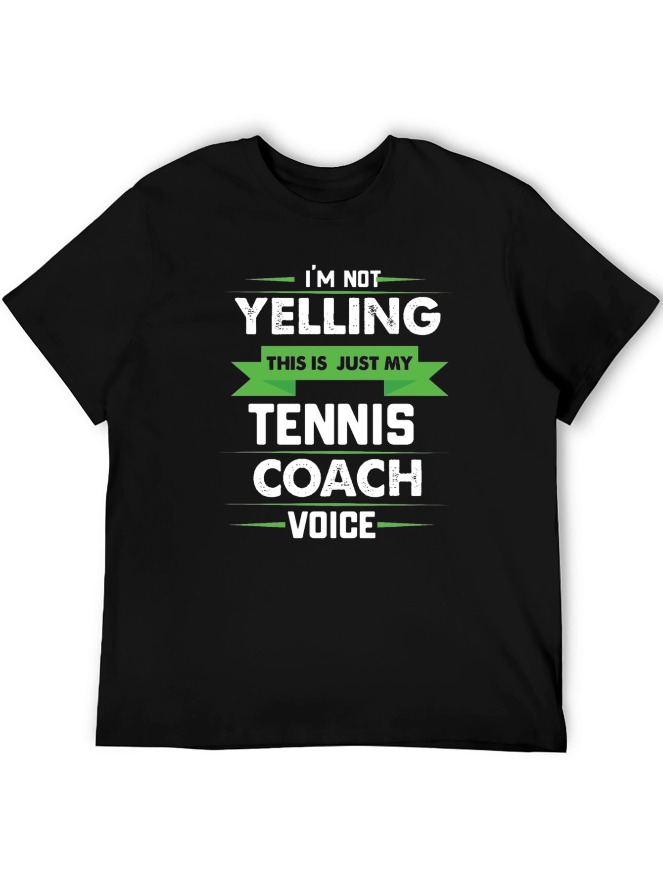 Camiseta Negra Entrenador de Tenis - Voz Fuerte