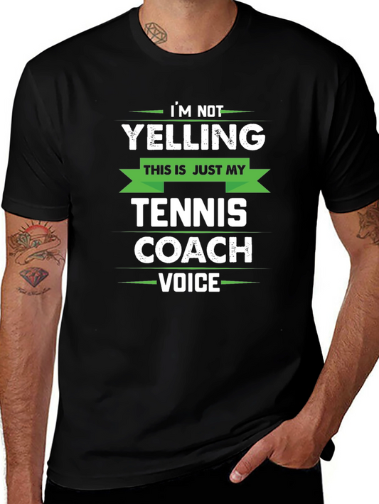 Camiseta Negra Entrenador de Tenis - Voz Fuerte