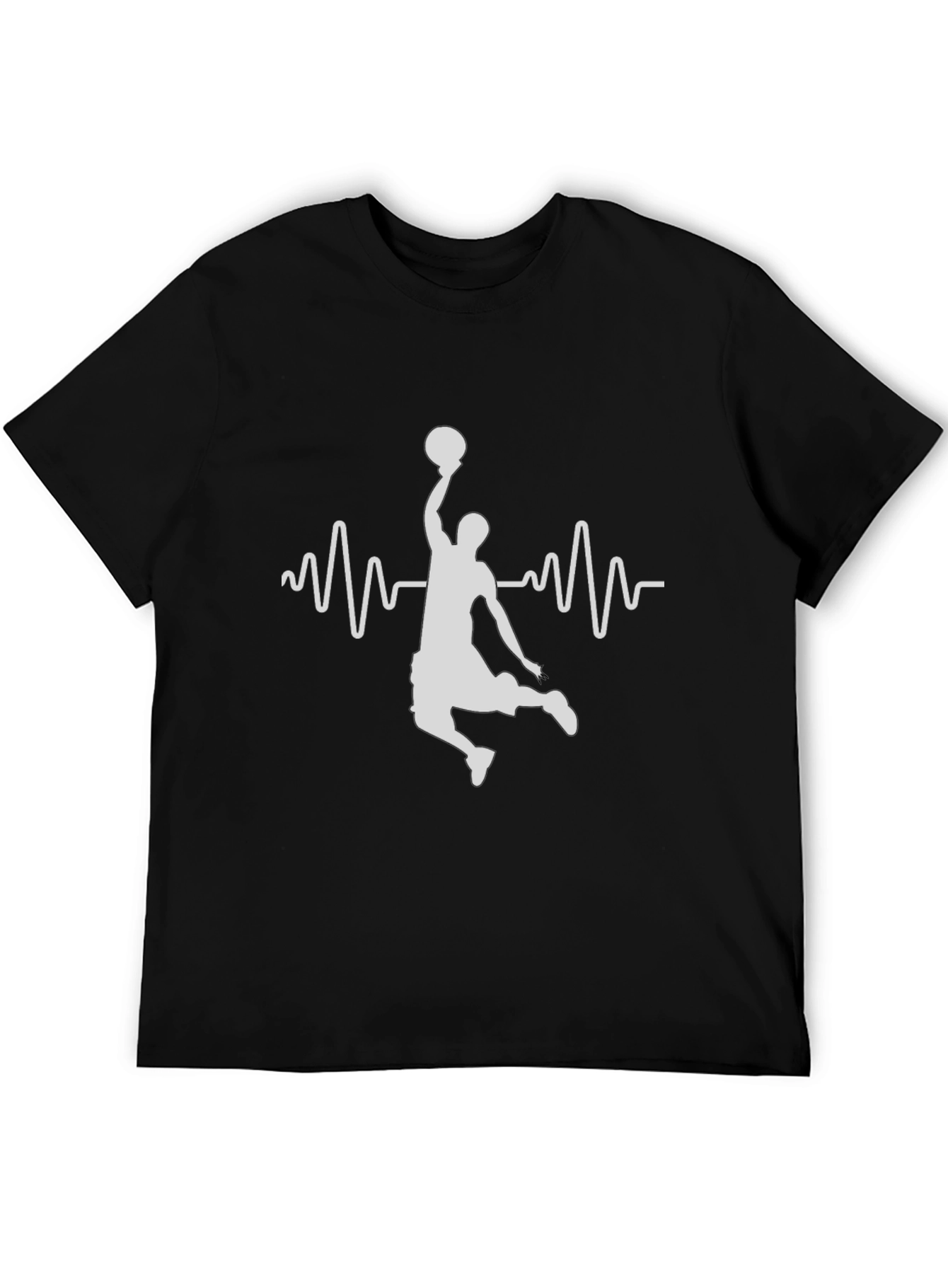 Camiseta Negra Baloncesto Ritmo Cardíaco