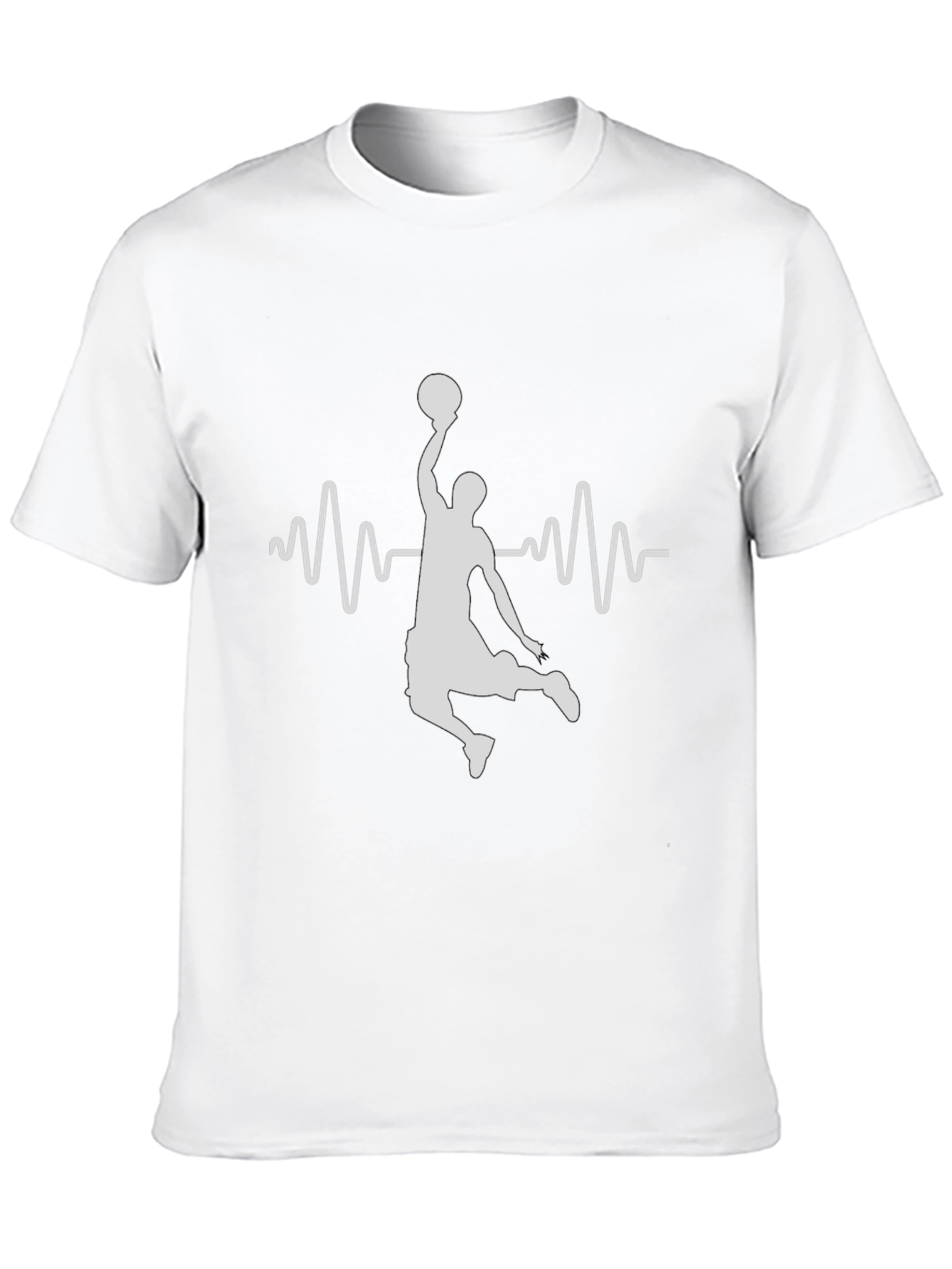 Camiseta Negra Baloncesto Ritmo Cardíaco