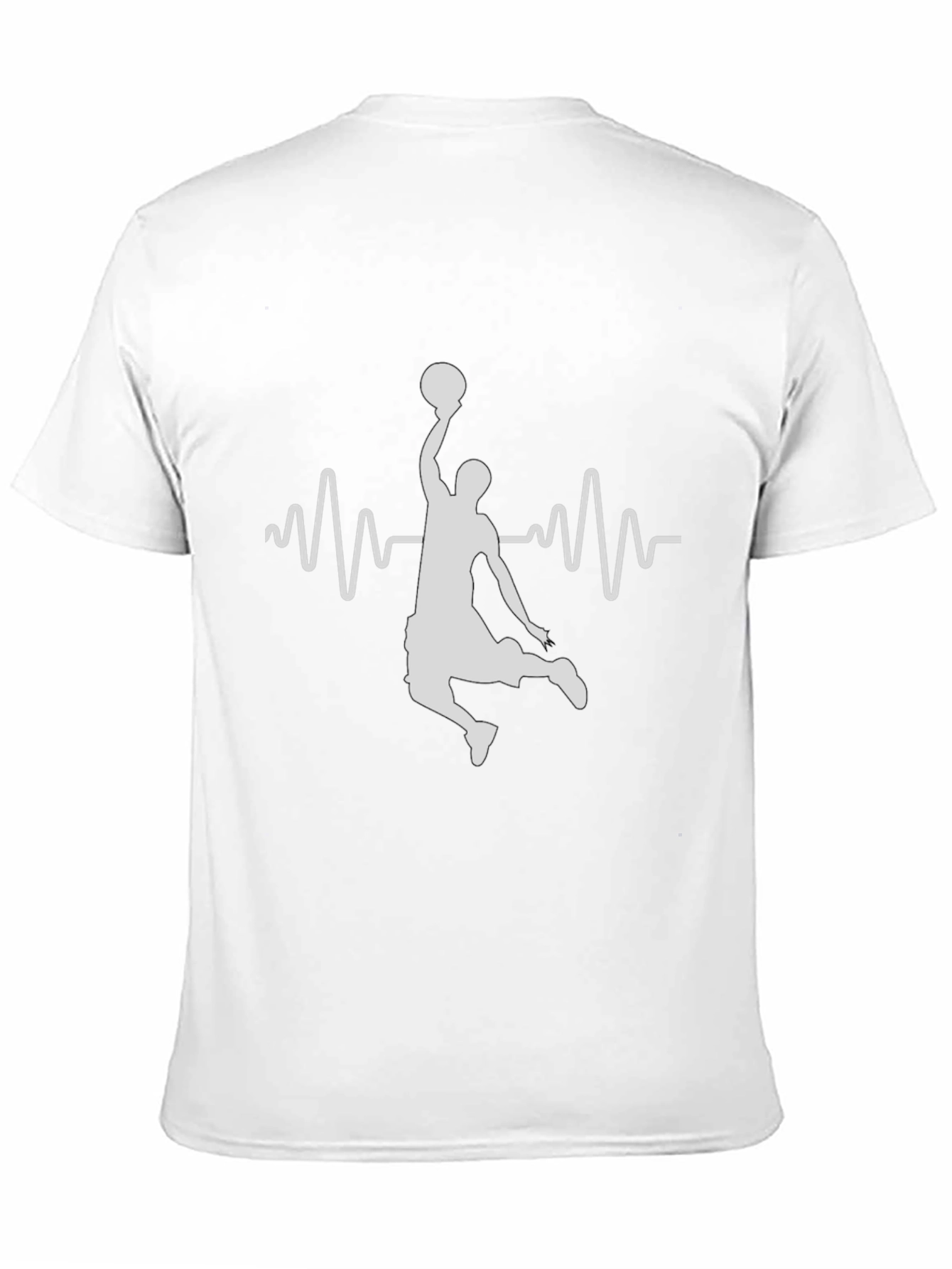 Camiseta Negra Baloncesto Ritmo Cardíaco