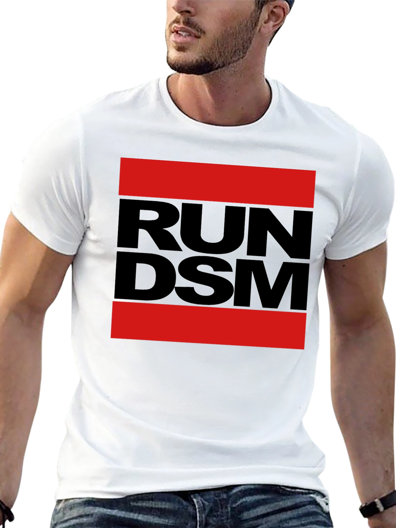 Camiseta RUN DSM Negra y Roja para Hombre