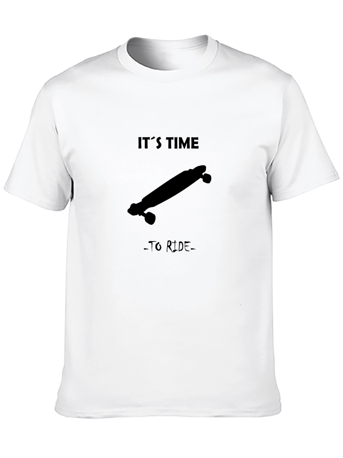 Camiseta Negra con Diseño de Skateboarding