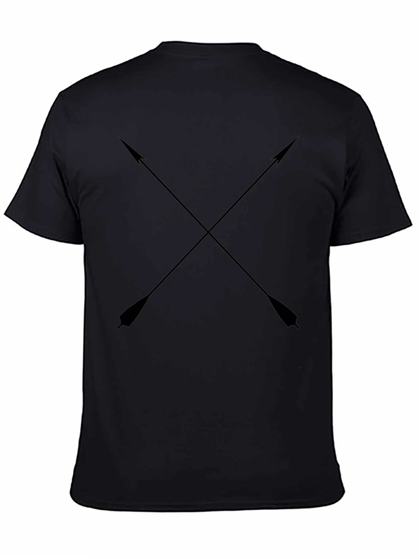 Camiseta Negra con Flechas Cruzadas - Estilo Casual