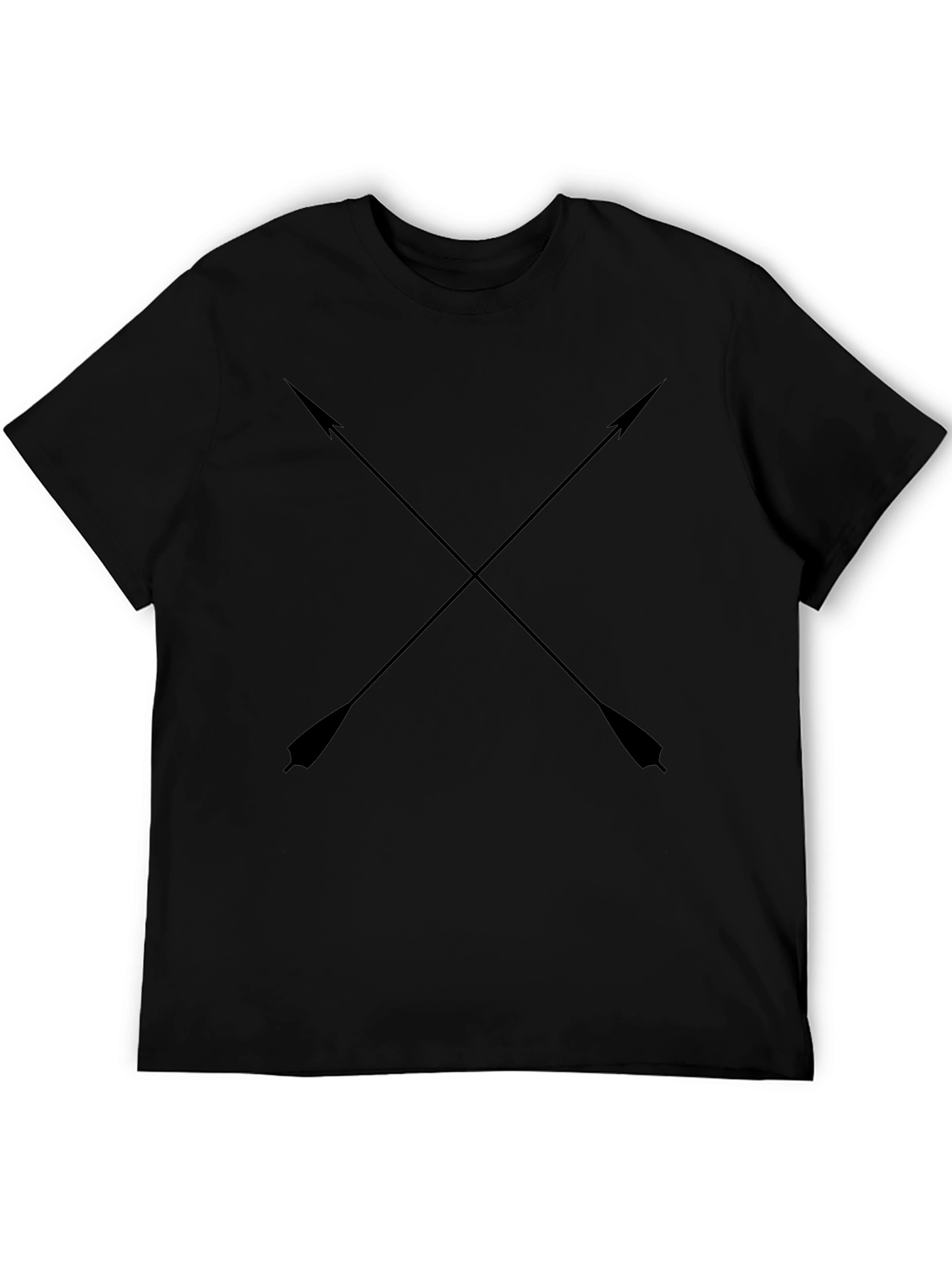 Camiseta Negra con Flechas Cruzadas - Estilo Casual