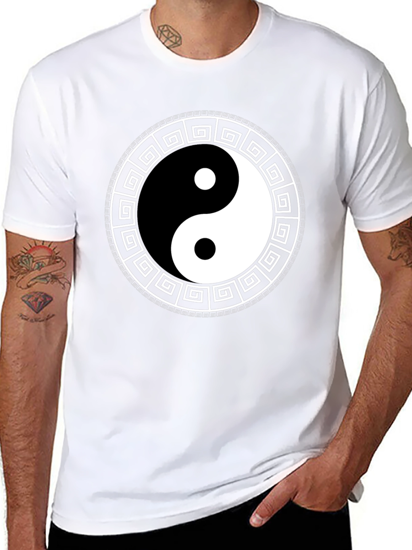Camiseta Yin Yang para Hombre - Diseño Circular