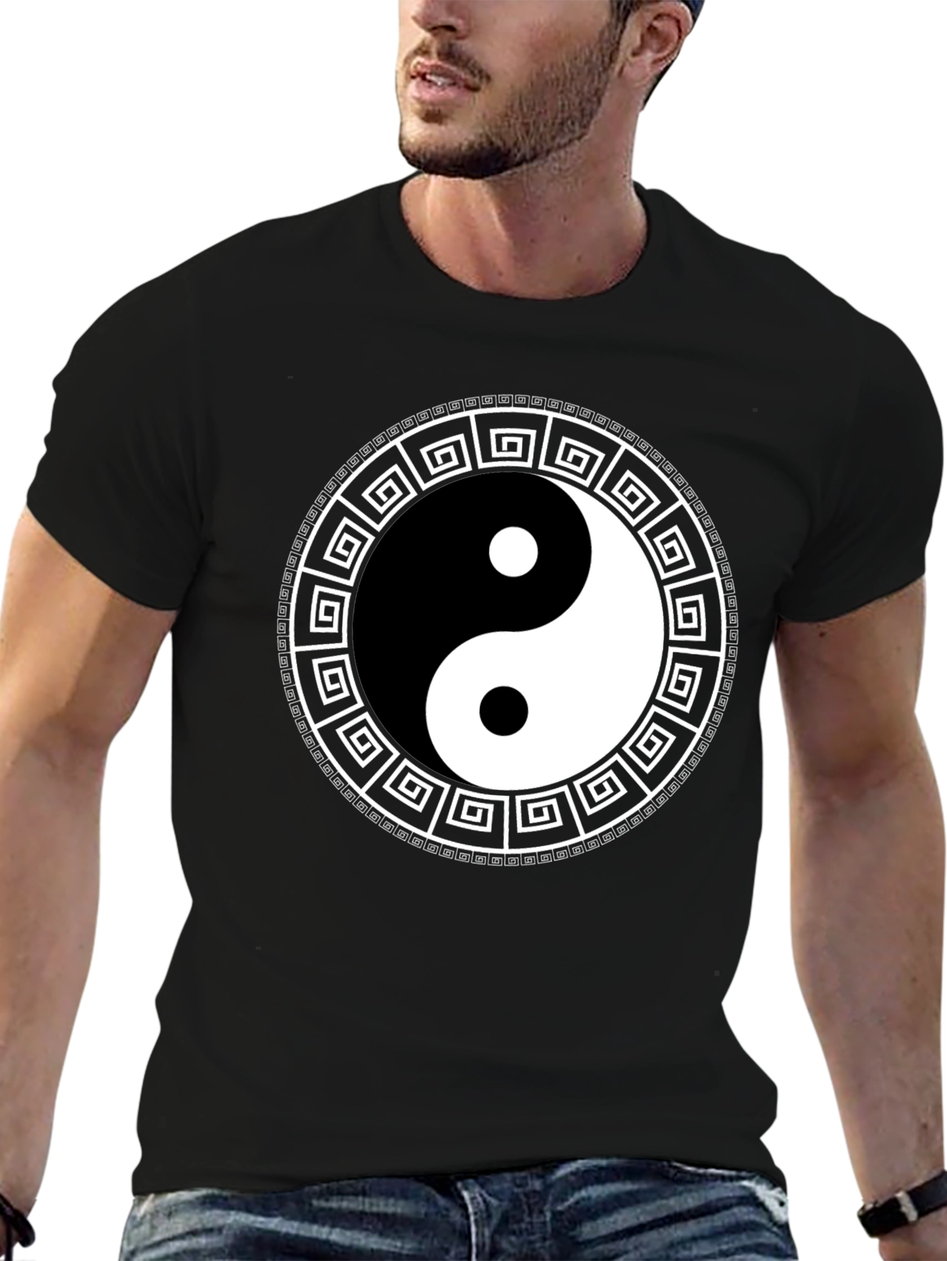Camiseta Yin Yang para Hombre - Diseño Circular