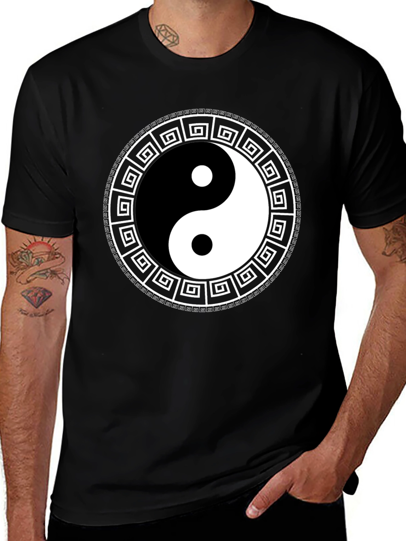 Camiseta Yin Yang para Hombre - Diseño Circular
