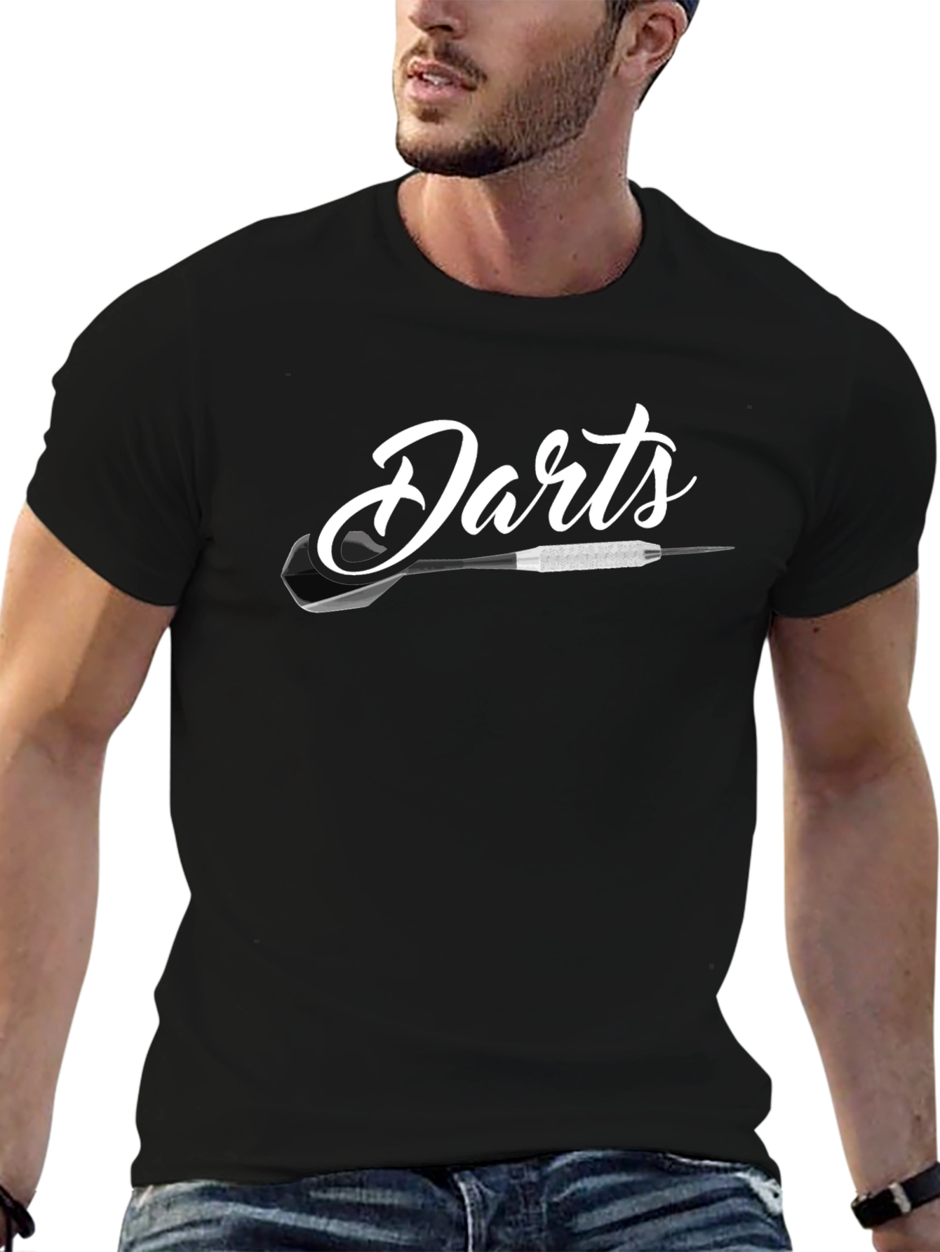 Camiseta Negra Darts para Jugadores de Dardos