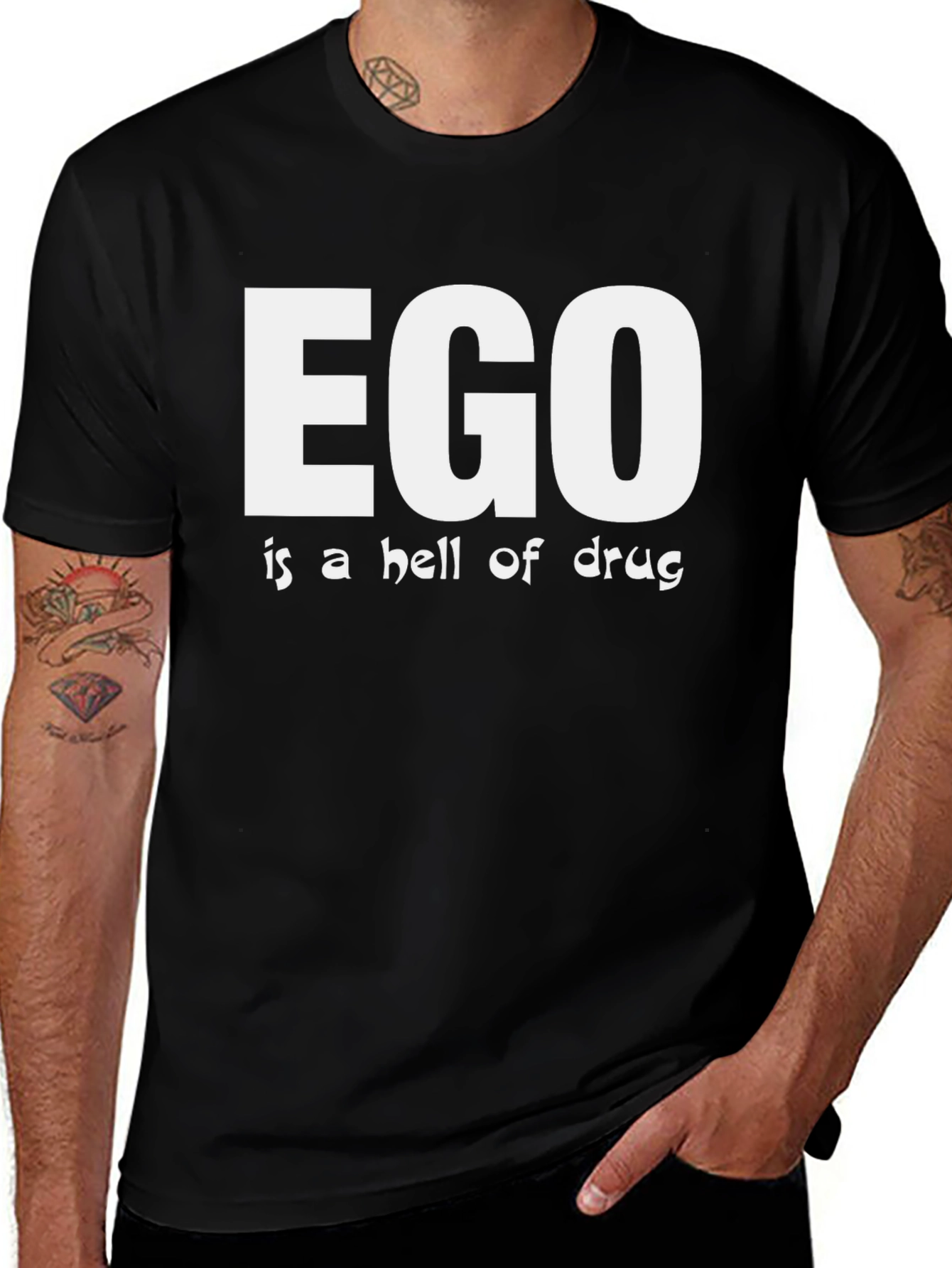 Camiseta Negra Ego is a hell of drug