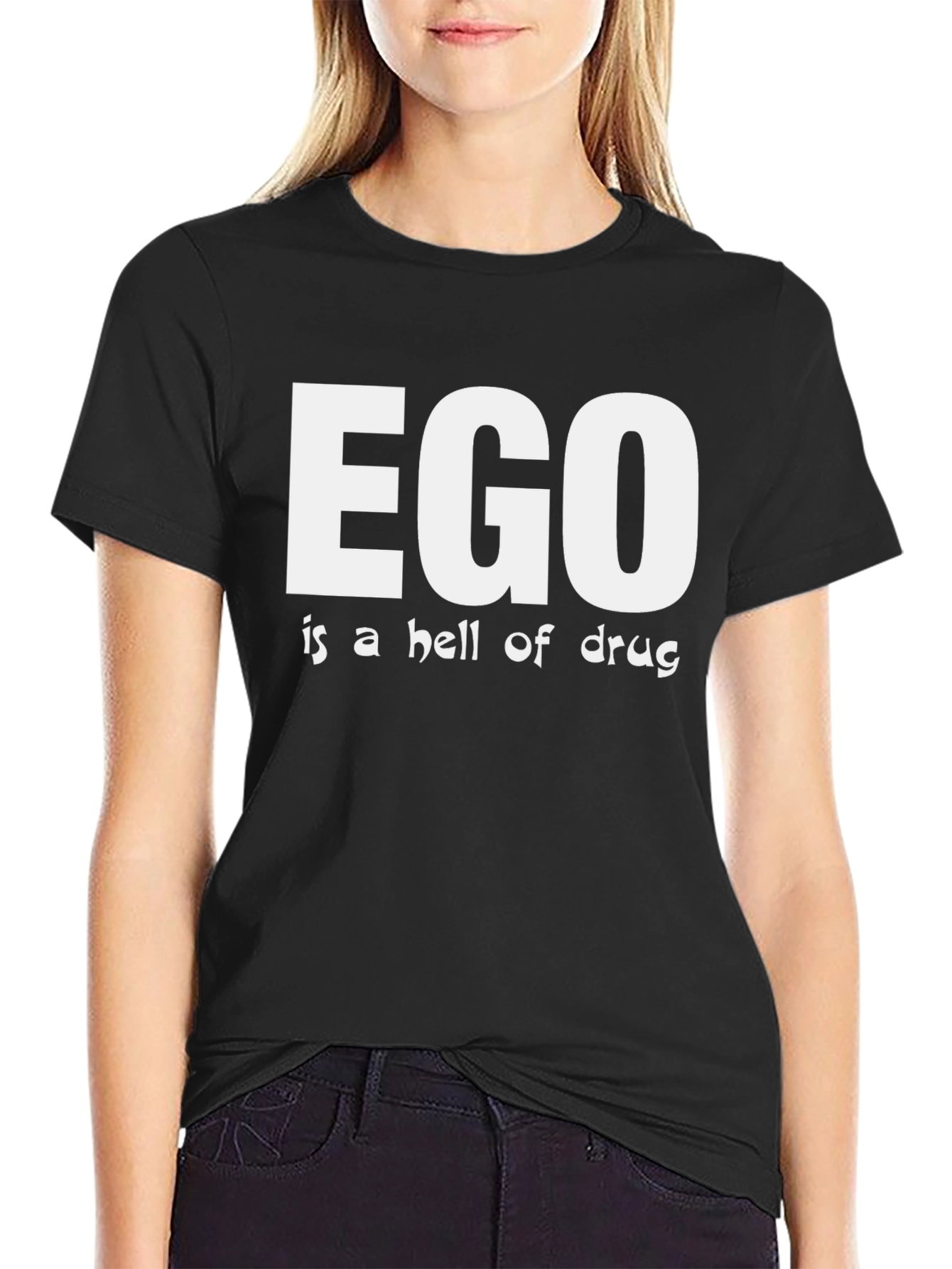 Camiseta Negra Ego is a hell of drug
