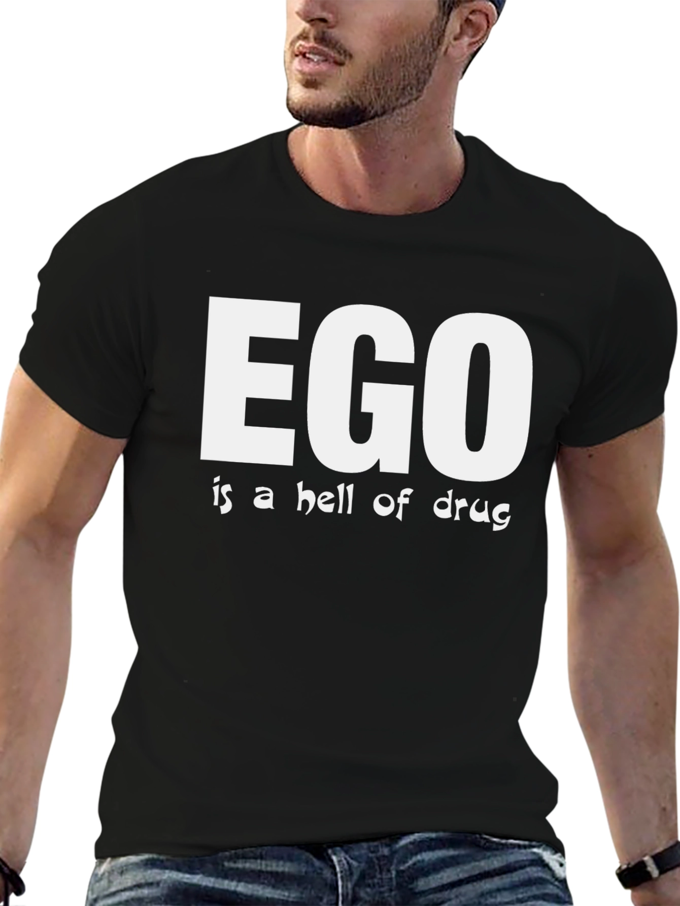 Camiseta Negra Ego is a hell of drug