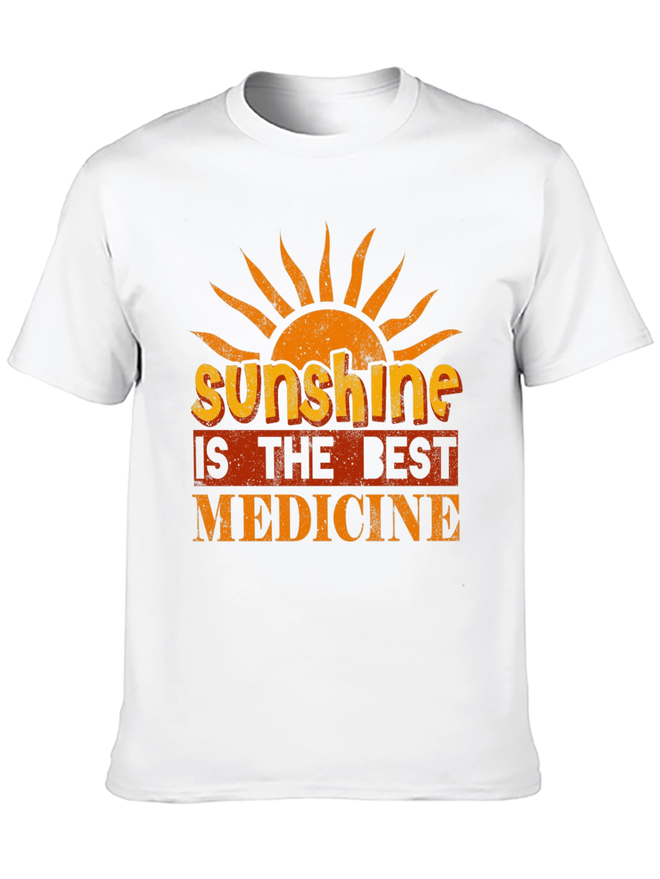 Camiseta Negra con Diseño Sunshine is the Best Medicine