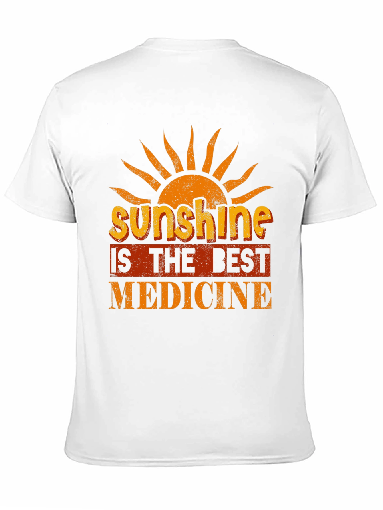 Camiseta Negra con Diseño Sunshine is the Best Medicine