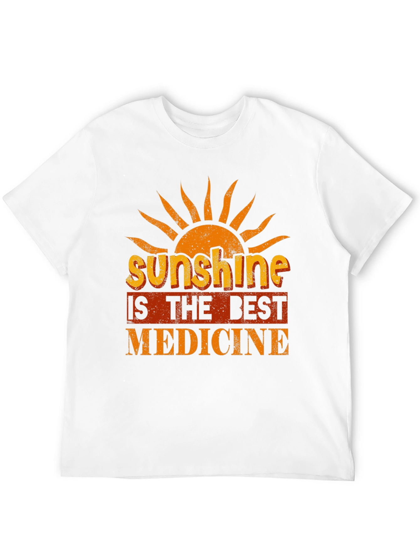 Camiseta Negra con Diseño Sunshine is the Best Medicine
