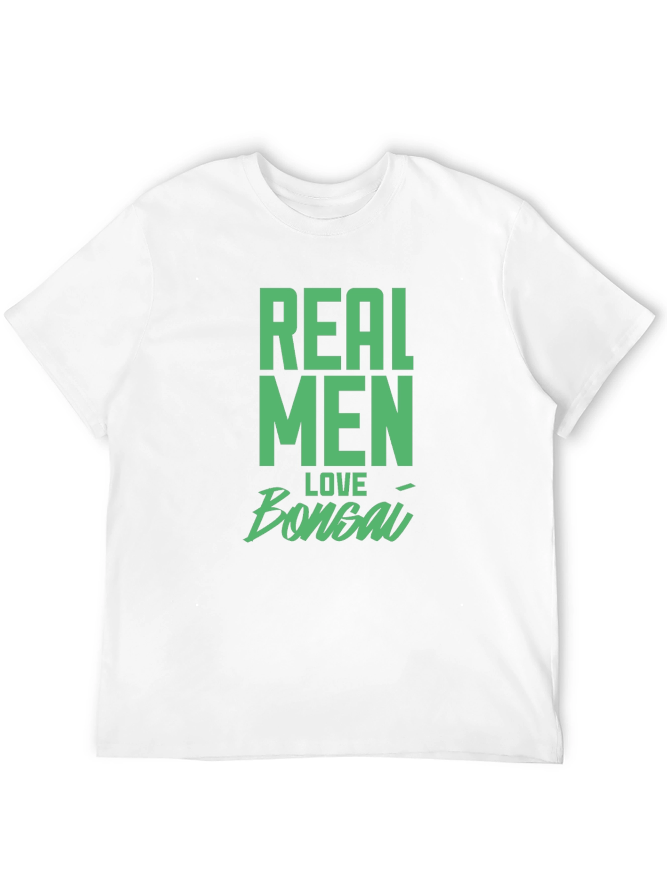 Camiseta Negra Hombre: Real Men Love Bonsai