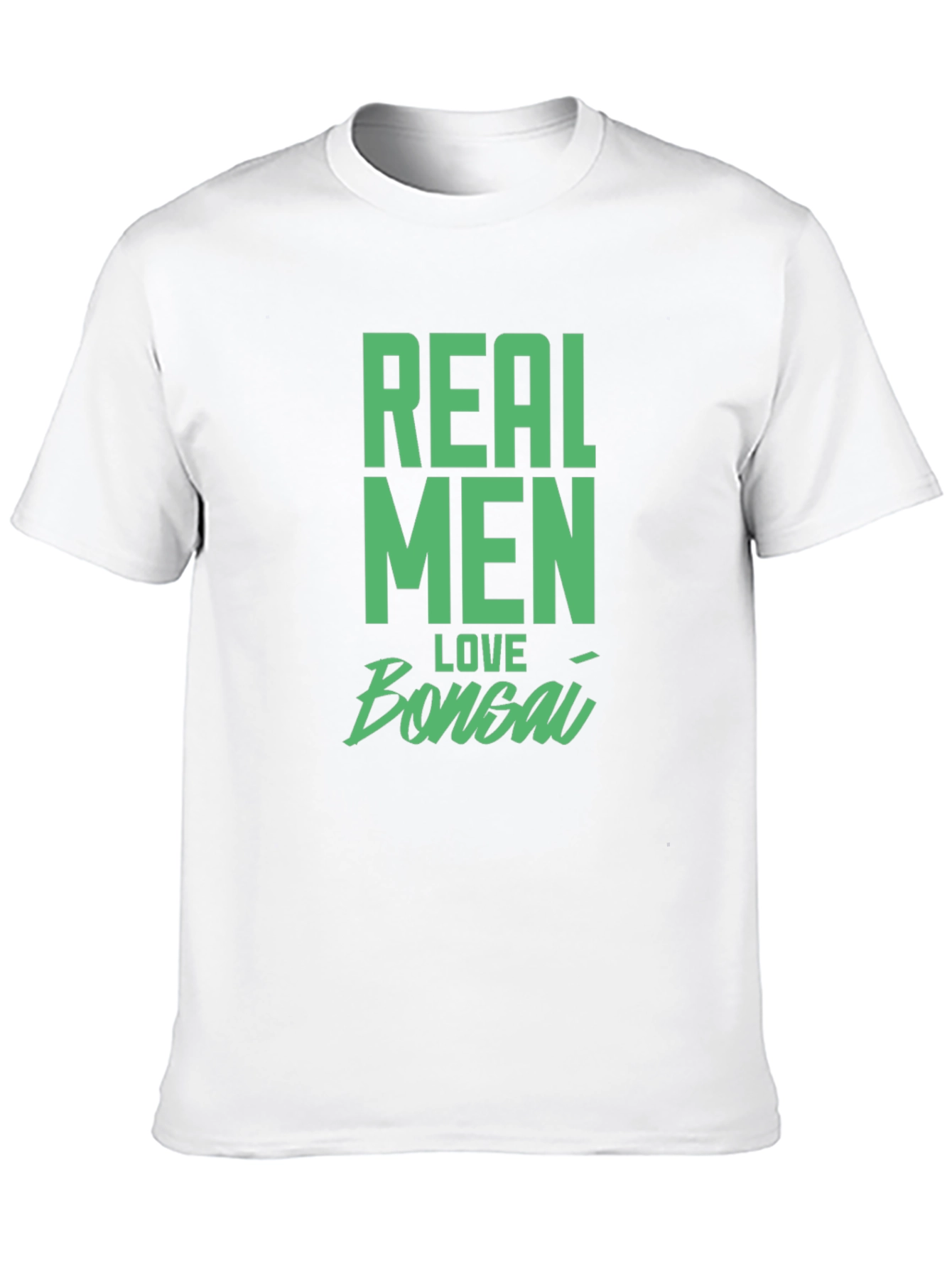 Camiseta Negra Hombre: Real Men Love Bonsai
