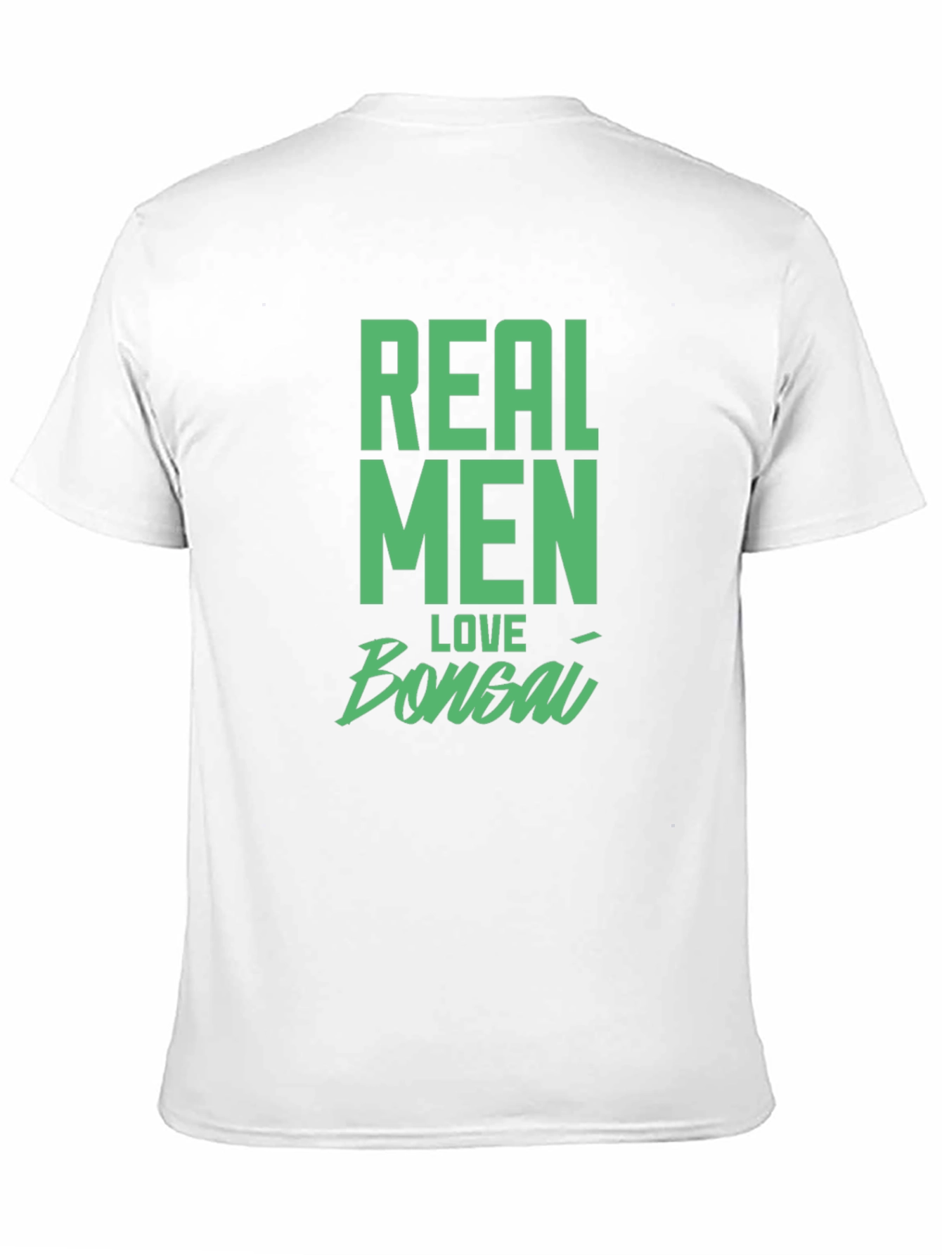 Camiseta Negra Hombre: Real Men Love Bonsai