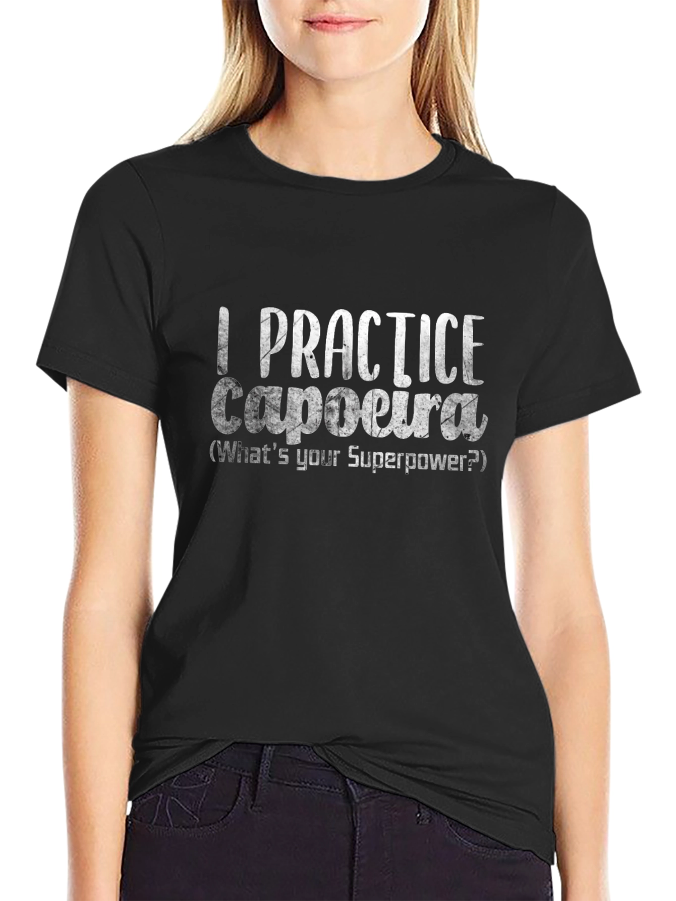 Camiseta Negra de Capoeira - ¿Cuál Es Tu Superpoder?