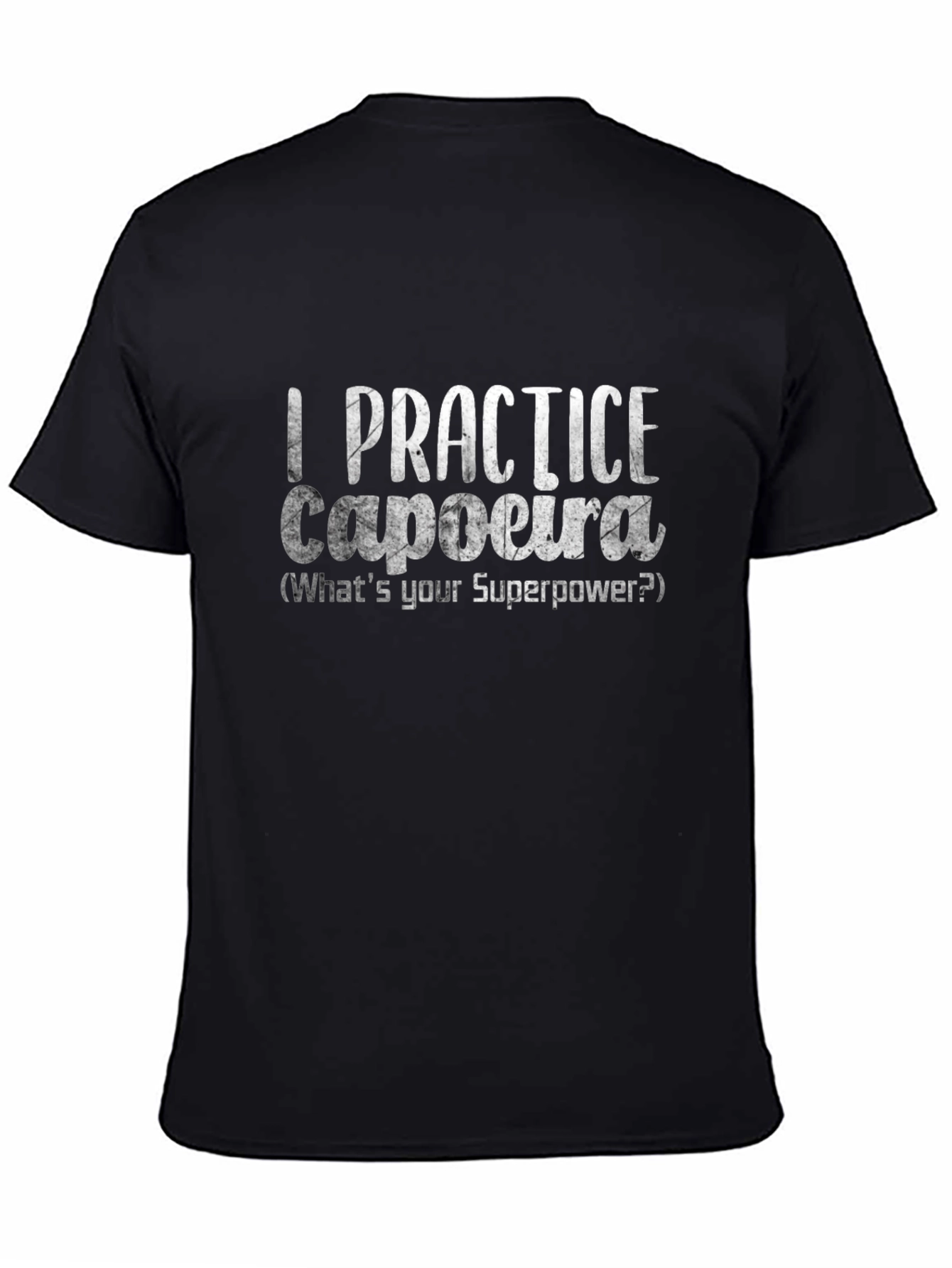 Camiseta Negra de Capoeira - ¿Cuál Es Tu Superpoder?
