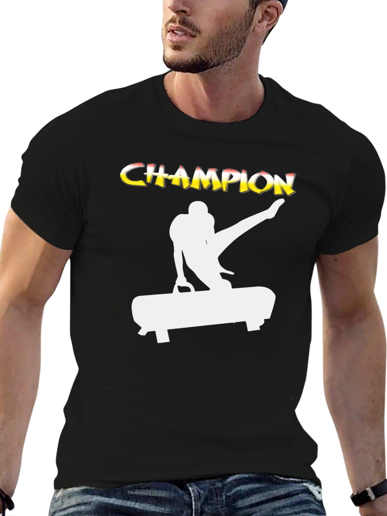 Camiseta Negra Champion Gimnasta