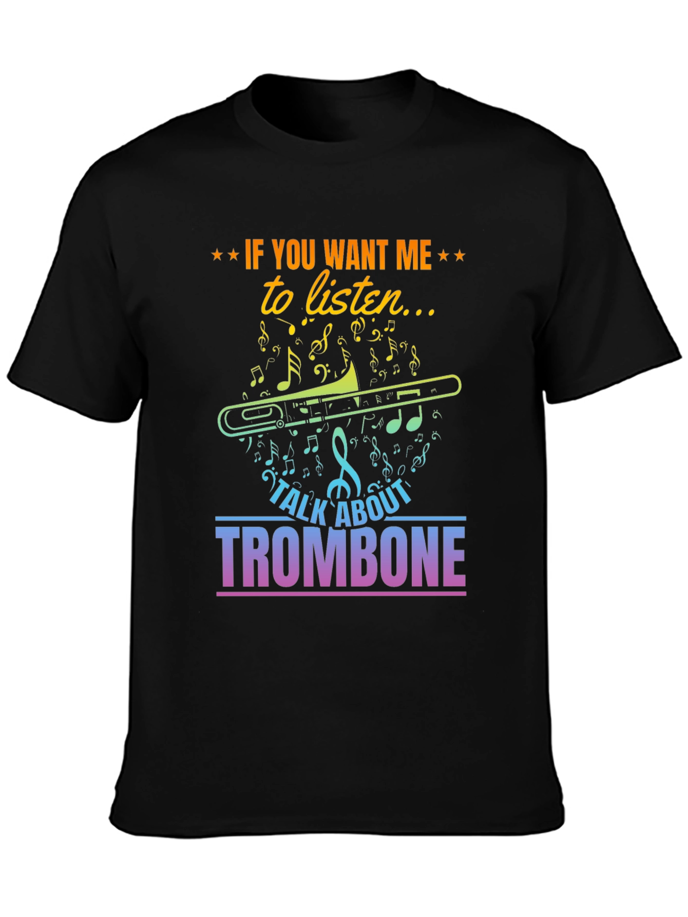 Camiseta Negra Trombón: ¡Para Amantes de la Música!