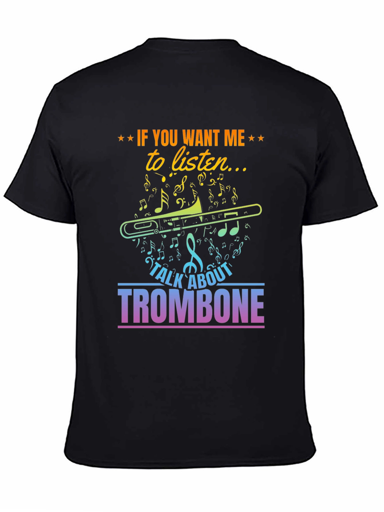 Camiseta Negra Trombón: ¡Para Amantes de la Música!
