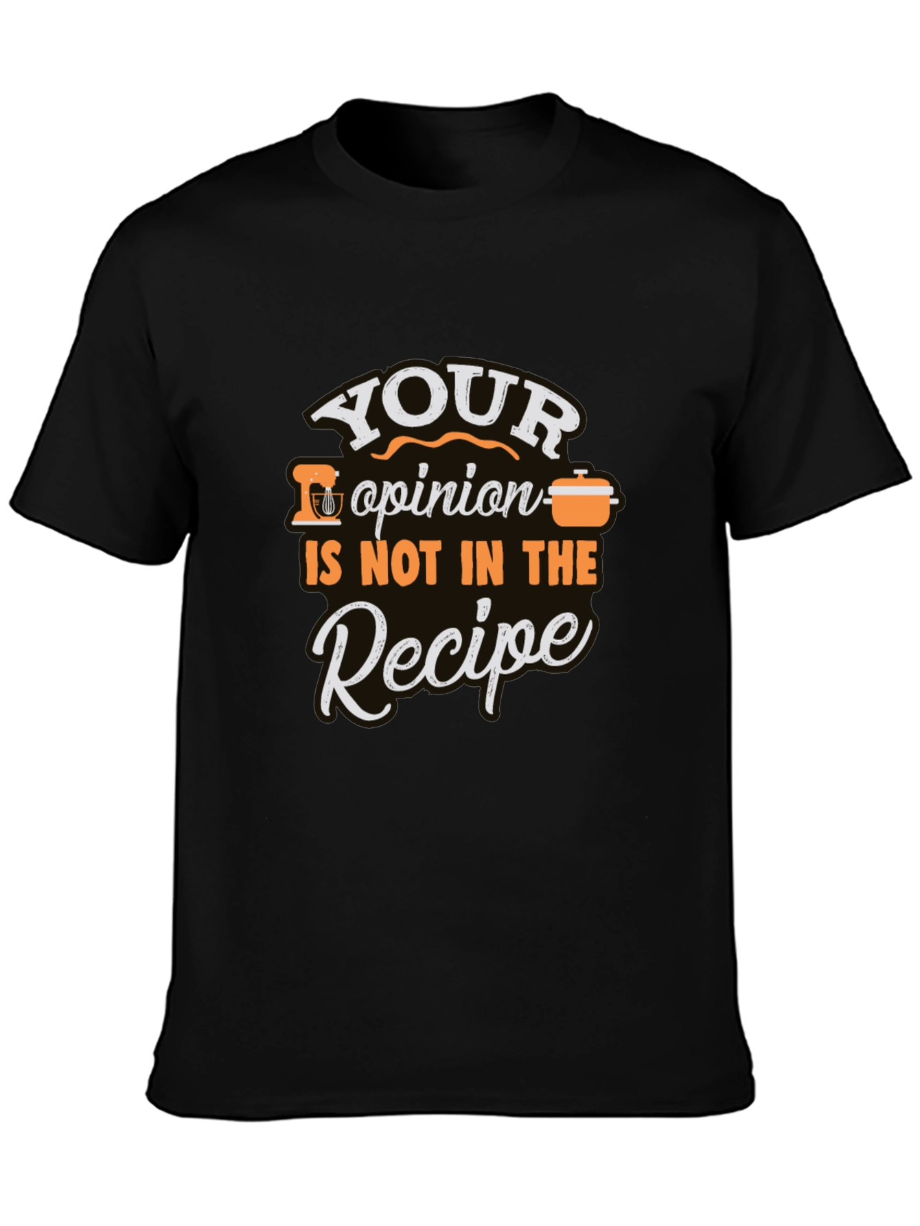Camiseta Negra con Estampado Culinario Divertido