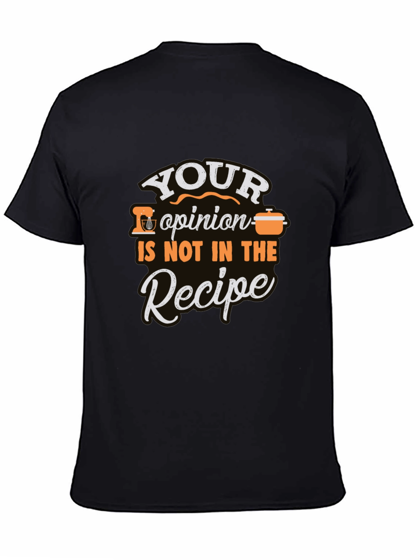 Camiseta Negra con Estampado Culinario Divertido