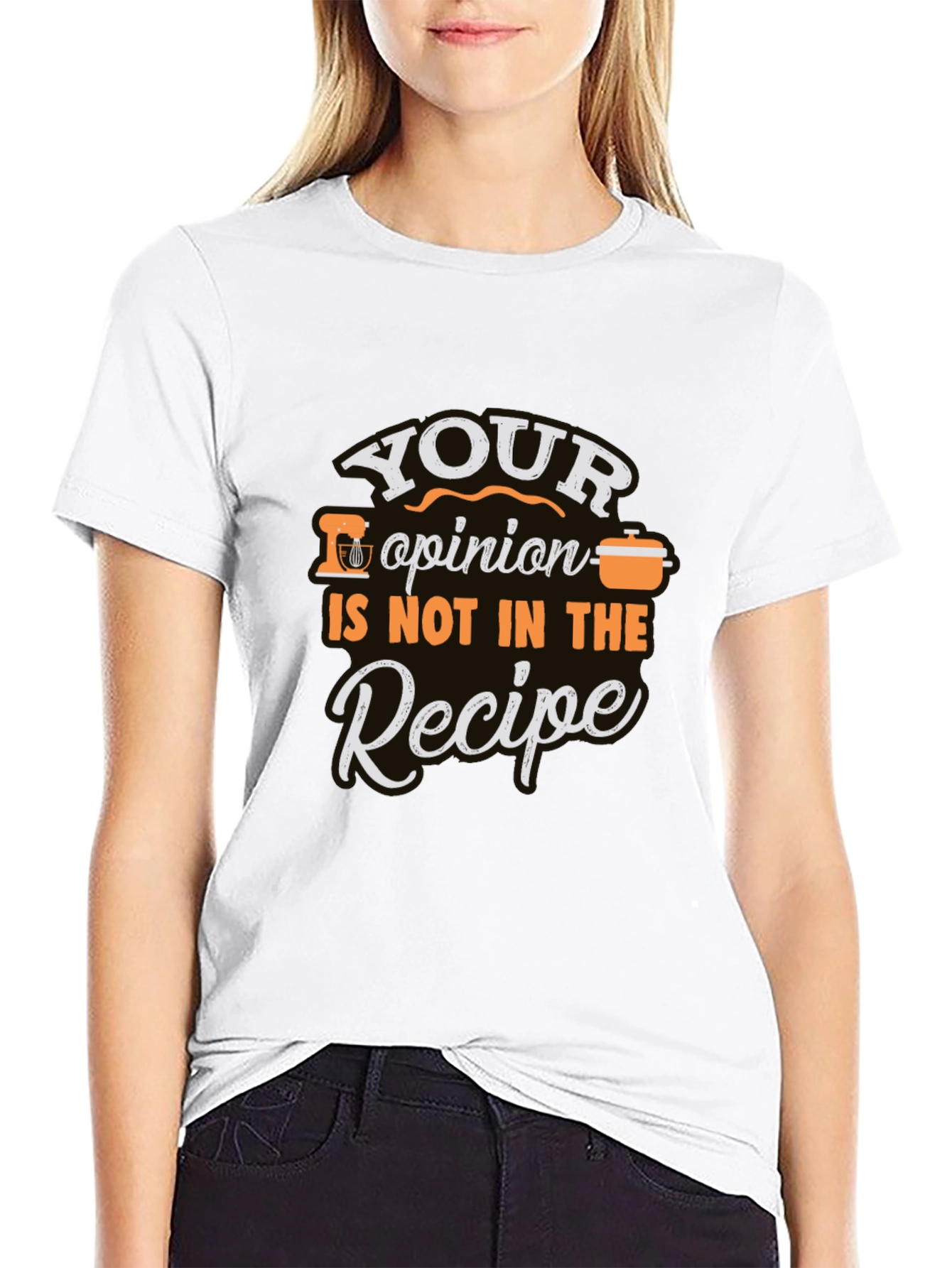 Camiseta Negra con Estampado Culinario Divertido