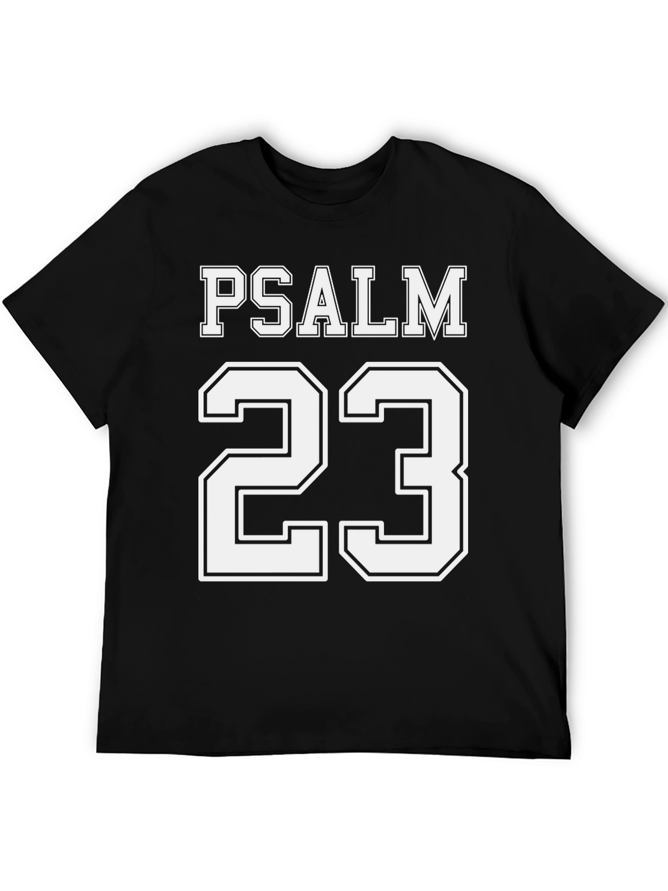 Camiseta Negra Salmo 23 para Hombre