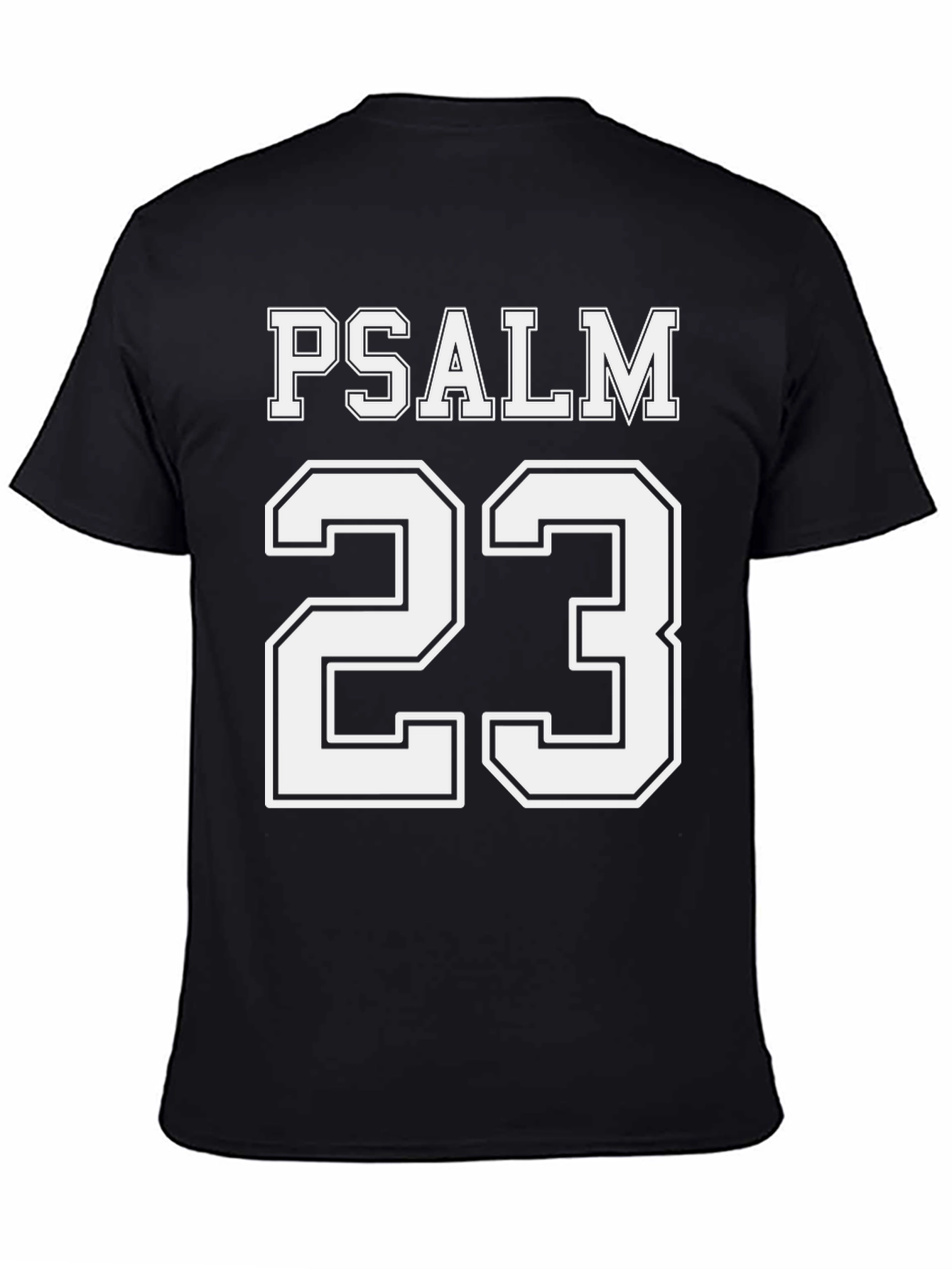 Camiseta Negra Salmo 23 para Hombre
