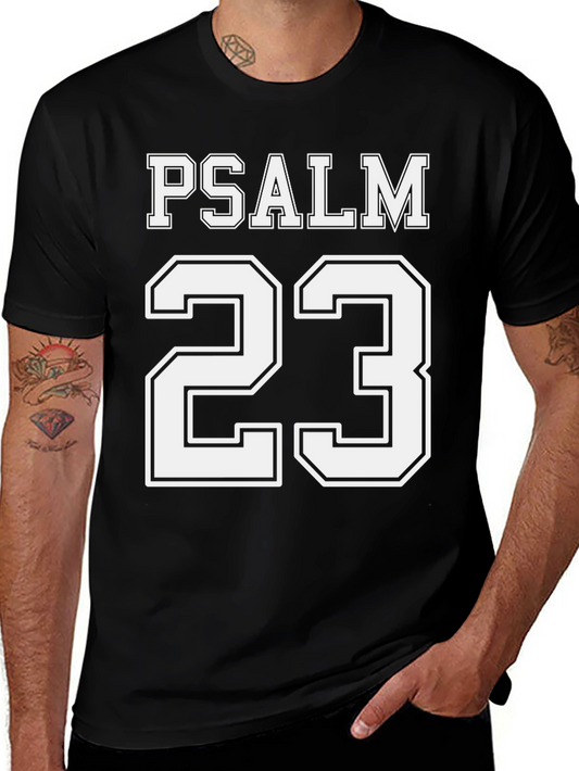 Camiseta Negra Salmo 23 para Hombre