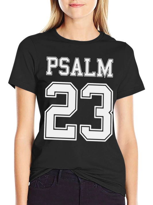 Camiseta Negra Salmo 23 para Hombre