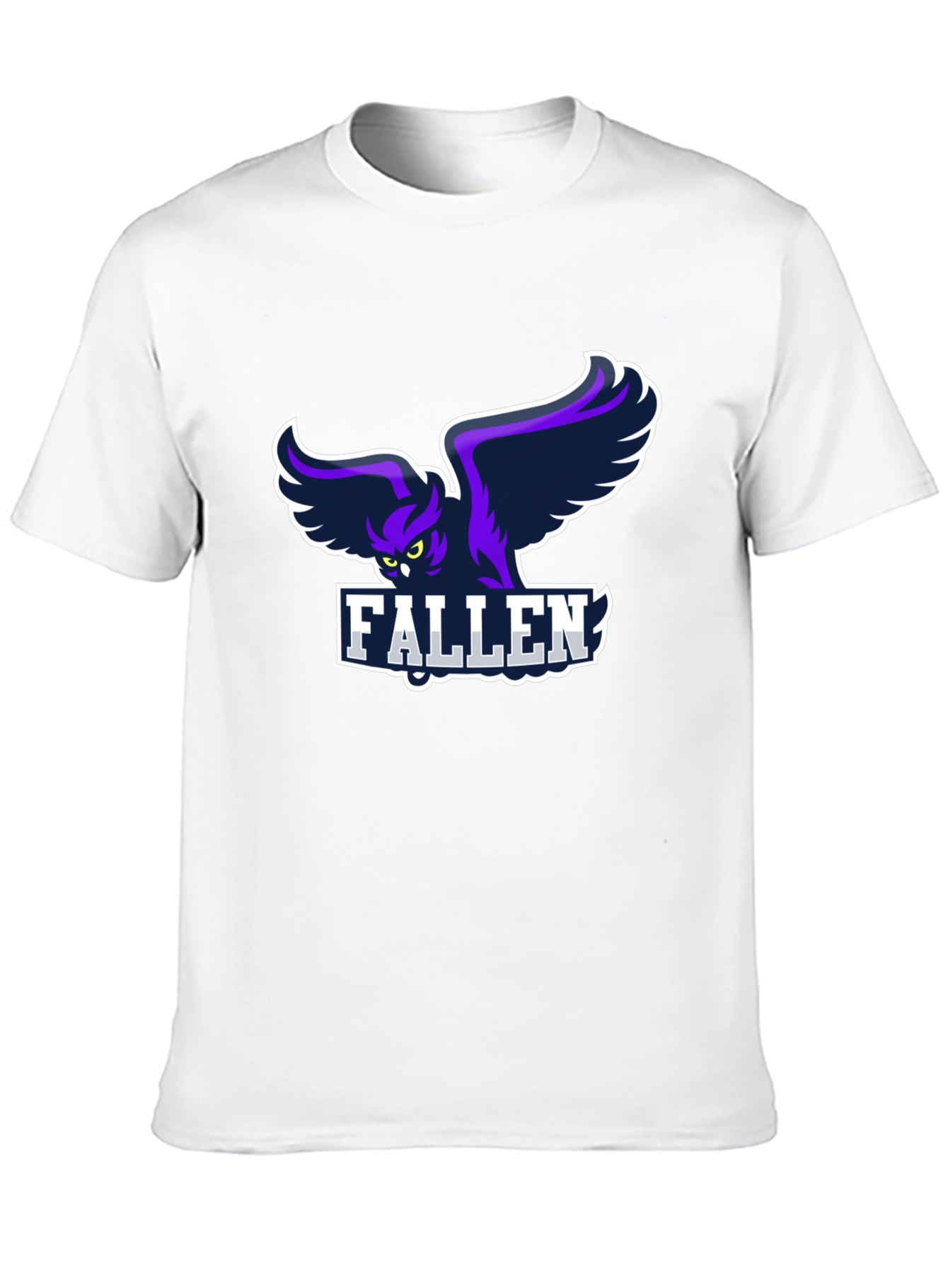 Camiseta Negra con Diseño de Búho Fallen para Hombre