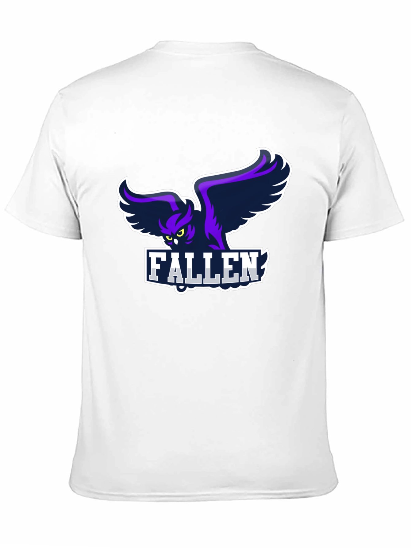 Camiseta Negra con Diseño de Búho Fallen para Hombre