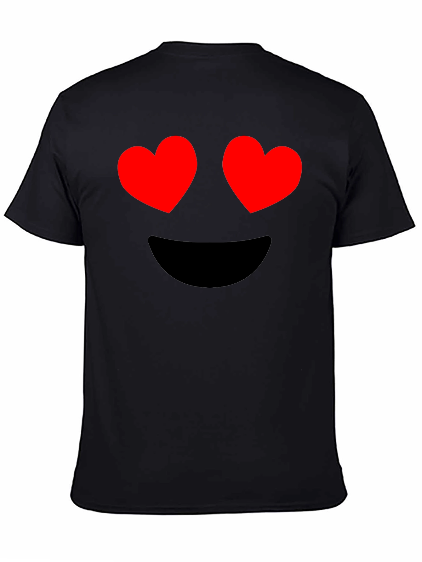 Camiseta Negra con Emoji de Corazón