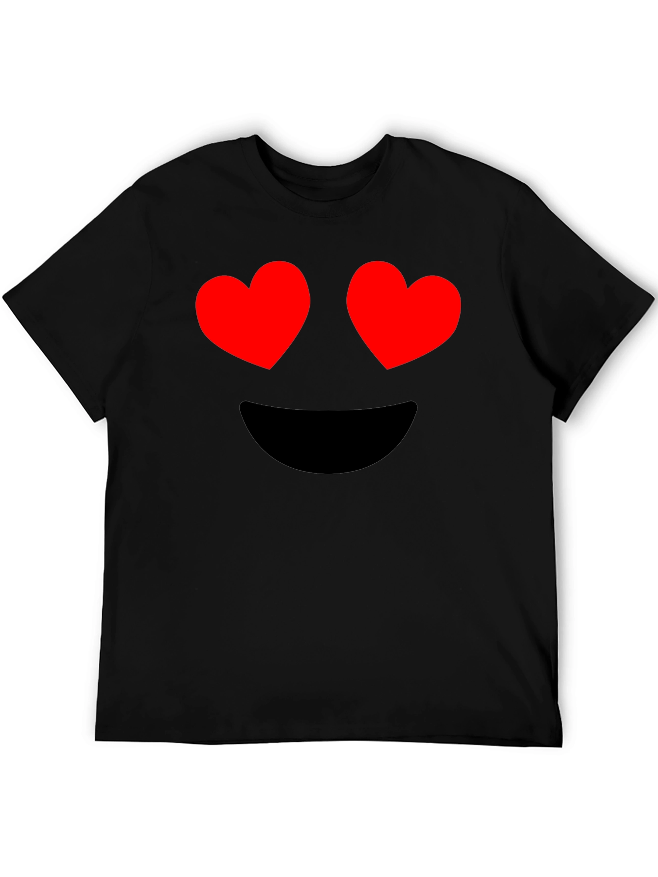 Camiseta Negra con Emoji de Corazón