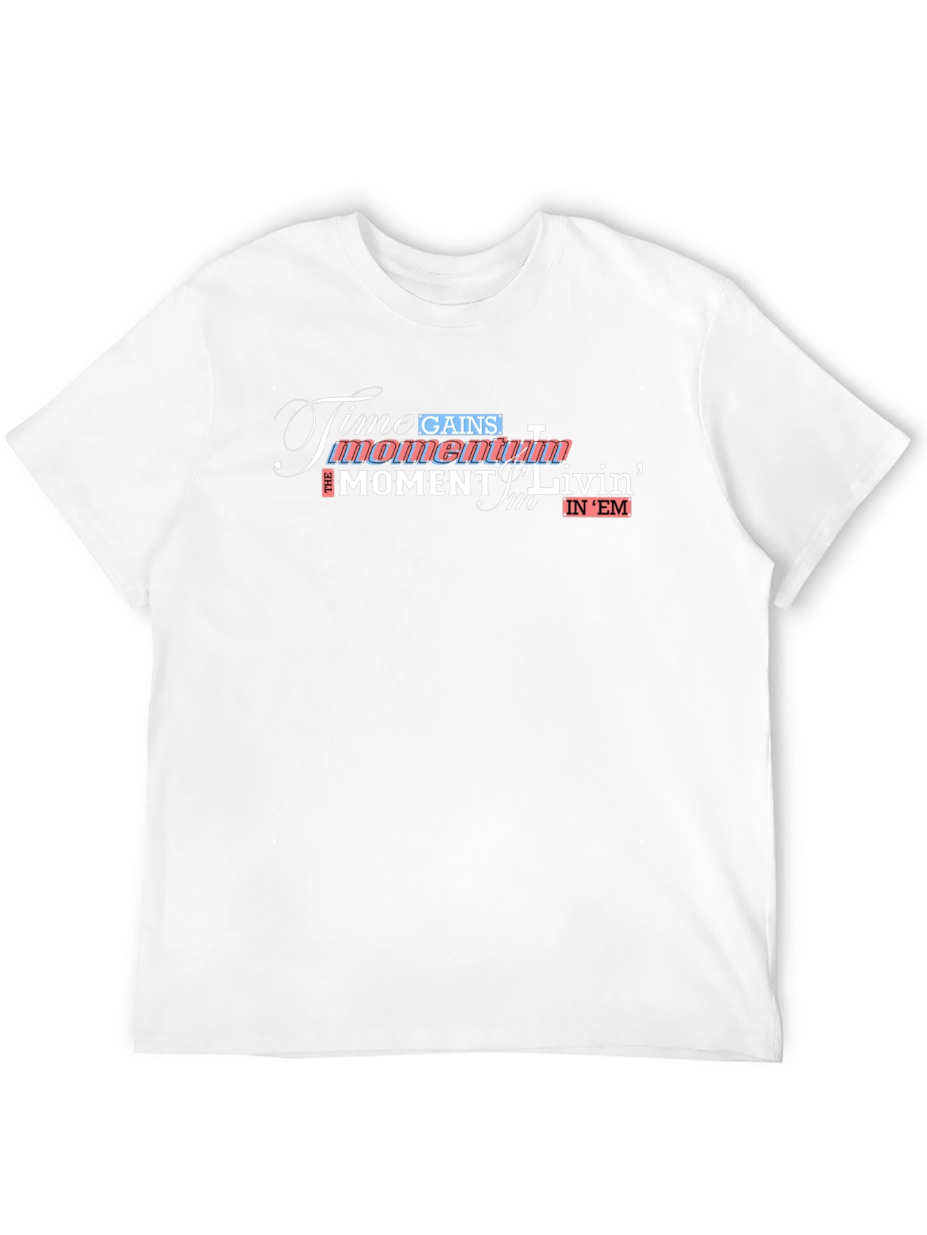 Camiseta Negra con Estampado Time Gains