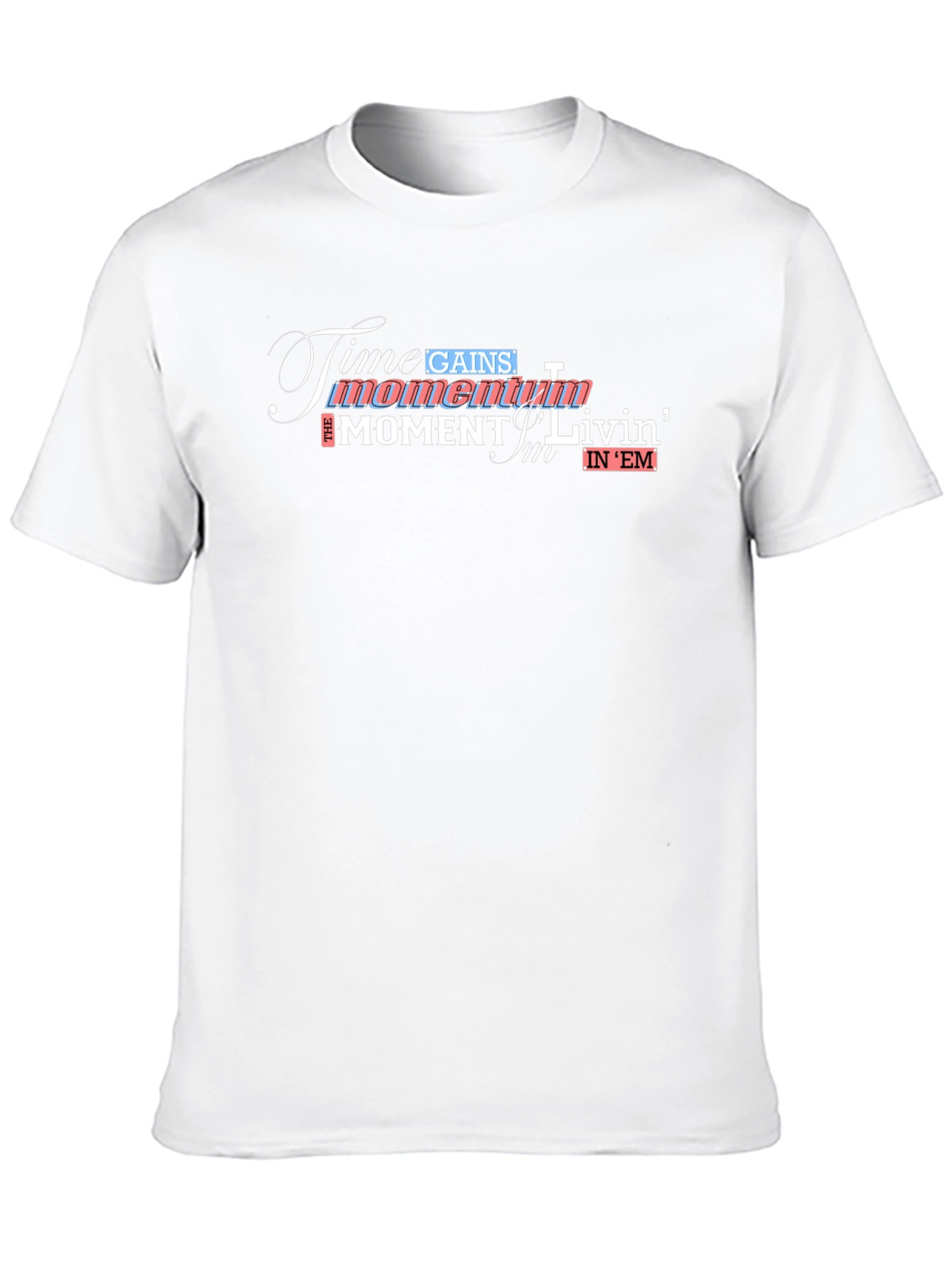 Camiseta Negra con Estampado Time Gains