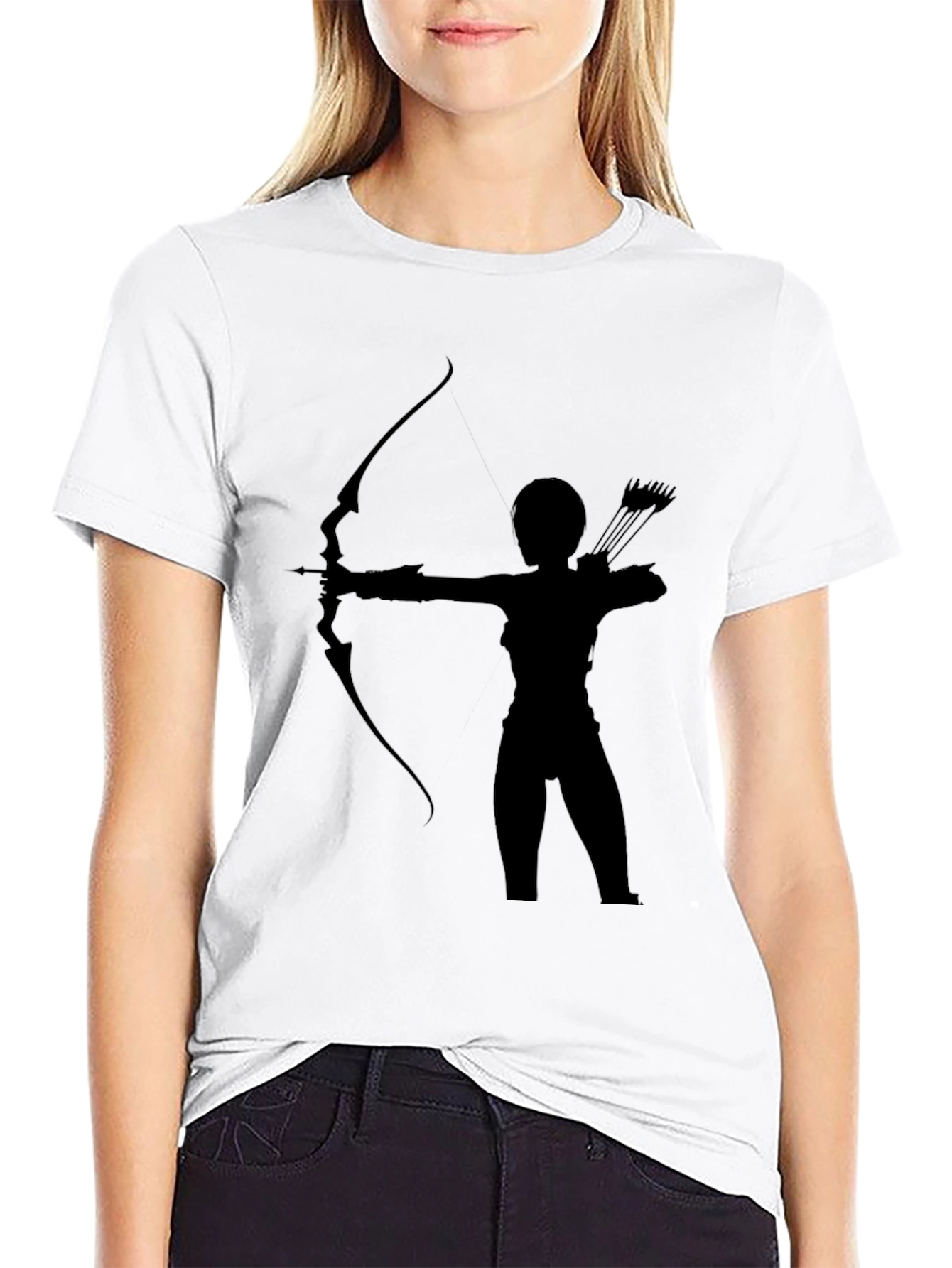 Camiseta Negra Arquero Silueta