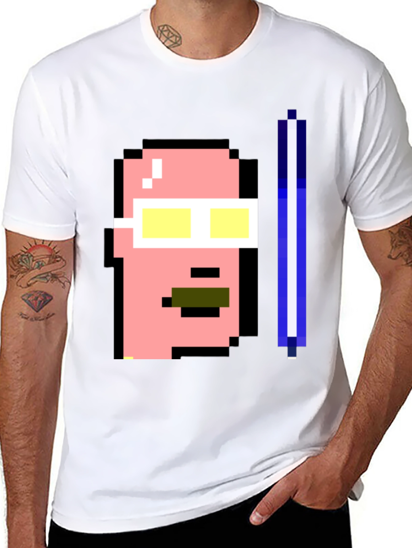 Camiseta Negra Pixelada