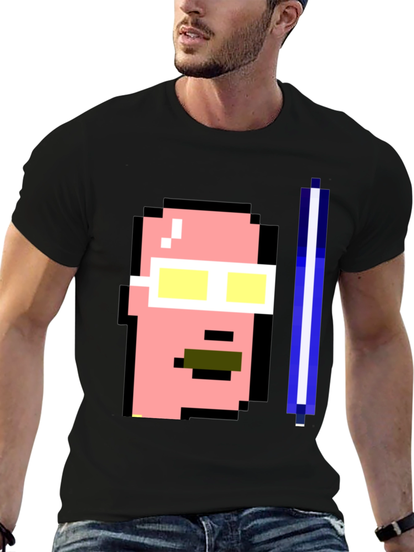 Camiseta Negra Pixelada