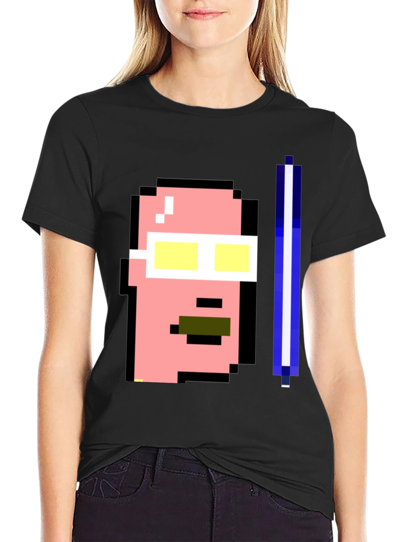 Camiseta Negra Pixelada
