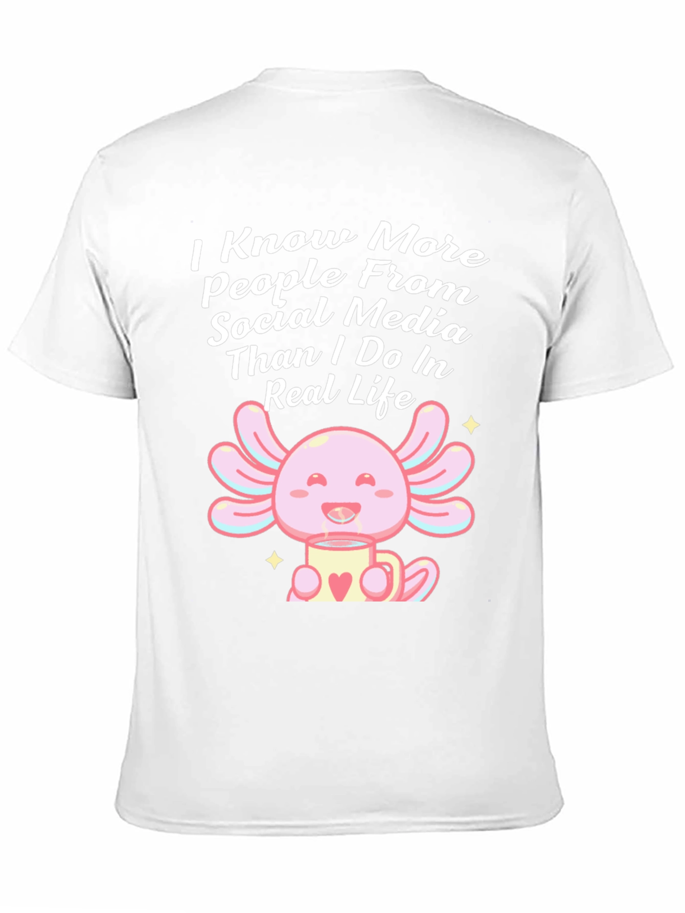 Camiseta Negra Axolotl Redes Sociales