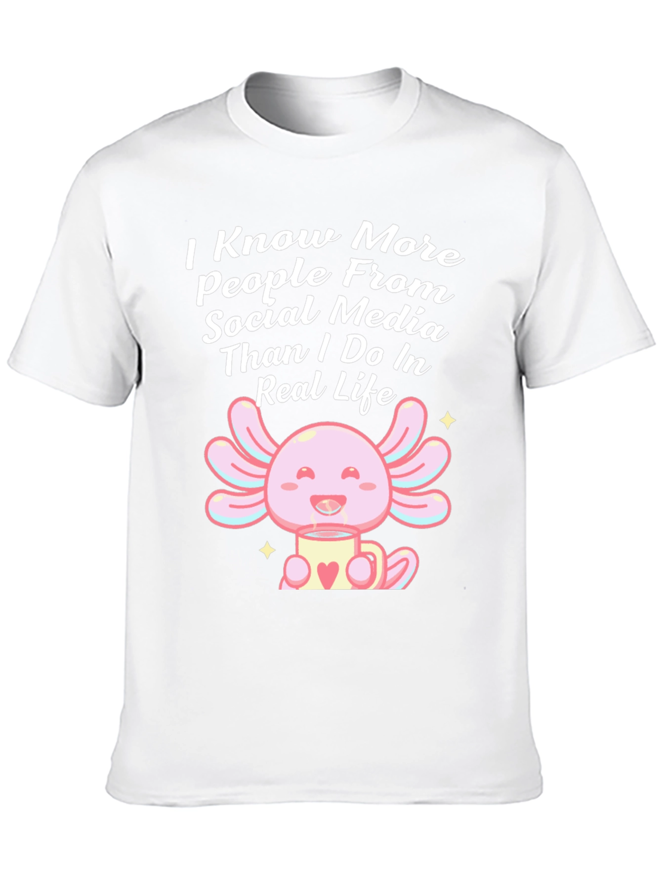 Camiseta Negra Axolotl Redes Sociales