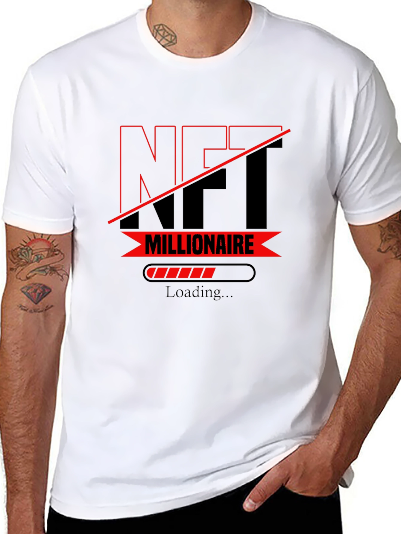 Camiseta Hombre NFT Millionaire - Estilo Casual