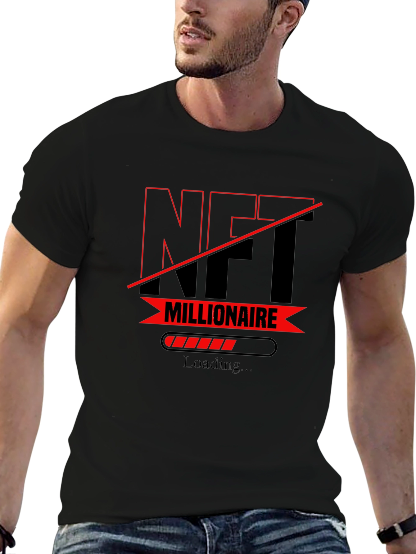 Camiseta Hombre NFT Millionaire - Estilo Casual